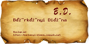Bárkányi Diána névjegykártya